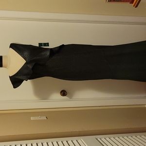 NWT: Ralph Lauren Metallic Ruffle-Trim Gown